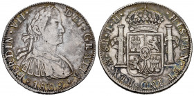 Ferdinand VII (1808-1833). 8 reales. 1809. Mexico. TH. (Cal-1308). Ag. 26,74 g. Sligthly iridiscent tone. Almost VF/VF. Est...150,00. 

Spanish Desc...