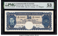 Australia Commonwealth Bank of Australia 5 Pounds ND (1941) Pick 27b R46 PMG About Uncirculated 53. 

HID09801242017

© 2022 Heritage Auctions | All R...