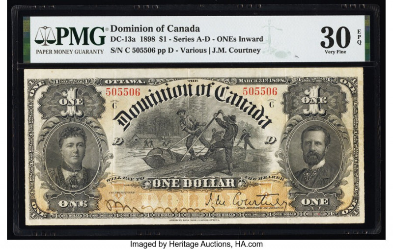 Canada Dominion of Canada $1 31.3.1898 DC-13a PMG Very Fine 30 EPQ. 

HID0980124...