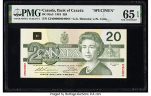 Canada Bank of Canada $20 1991 BC-58aS Specimen PMG Gem Uncirculated 65 EPQ. Red Specimen overprints are present on this example. 

HID09801242017

© ...