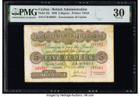 Ceylon Government of Ceylon 5 Rupees 2.10.1939 Pick 23c PMG Very Fine 30. Stains are noted on this example. 

HID09801242017

© 2022 Heritage Auctions...