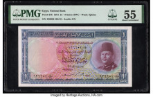 Egypt National Bank of Egypt 1 Pound 1951 Pick 24b PMG About Uncirculated 55. 

HID09801242017

© 2022 Heritage Auctions | All Rights Reserved