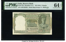 India Reserve Bank of India 5 Rupees ND (1943) Pick 23a Jhun4.4.1 PMG Choice Uncirculated 64 EPQ. Staple holes at issue. 

HID09801242017

© 2022 Heri...