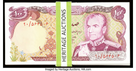 Iran Bank Markazi 100 Rials ND (1974-79) Pick 102a 35 Examples Crisp Uncirculated. Minor edge wear on a few examples. 

HID09801242017

© 2022 Heritag...