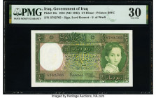 Iraq Government of Iraq 1/4 Dinar 1931 (ND 1942) Pick 16c PMG Very Fine 30. A minor restoration is noted. 

HID09801242017

© 2022 Heritage Auctions |...