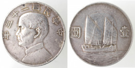 Cina. Repubblica. 1912-1949. Dollaro 1934. Ag.
