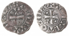 Francia. Thibaut II. 1125-1152. Denaro Provisino. Ag.