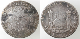 Messico. Carlo III. 1759-1788. 8 reales 1762. Ag.
