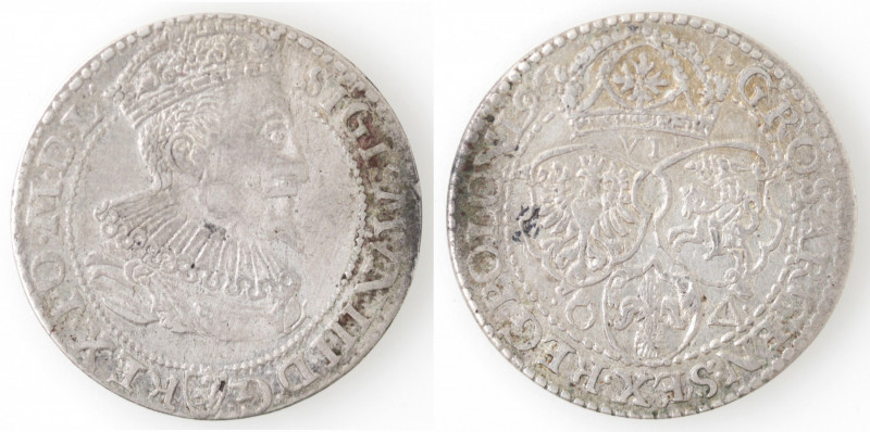 Monete Estere. Polonia. Sigismondo III. 1587-1632. 6 Groschen 1596. Ag. Kopicki ...