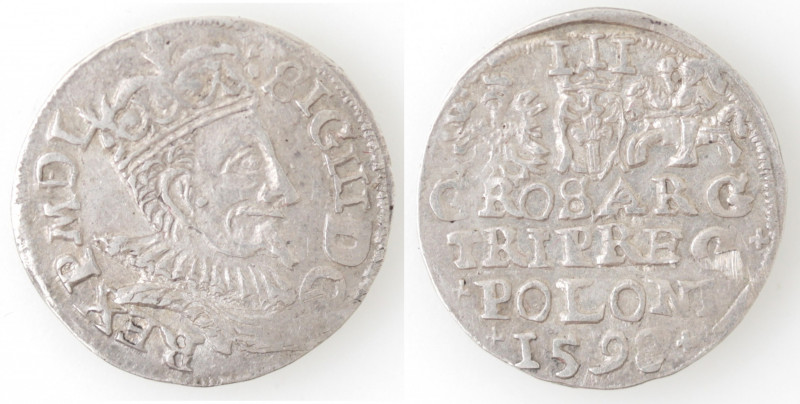 Monete Estere. Polonia. Sigismondo III. 1587-1632. 3 Groschen 1598. Ag. Iger L.9...