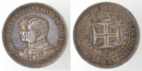 Portogallo. Carlo I. 1889-1908. 200 Reis 1898 per i 400 anni della scoperta dell'India. Ag.