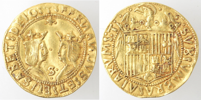 Monete Estere. Spagna. Siviglia. Fernando e Isabella. 1474-1504. Doble Excelente...