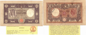 Cartamoneta. Regno d'Italia. Vittorio Emanuele III. 1.000 Lire Grande M. Decreto. 16-05-1924.