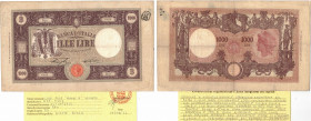 Cartamoneta. Regno D'Italia. Vittorio Emanuele III. 1.000 Lire Grande M. Decreto. 05-08-1925.