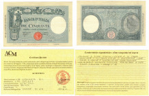 Cartamoneta. Regno D'Italia. Vittorio Emanuele III. 50 Lire. Grande L . B.I. D.M. 08-10-1943.