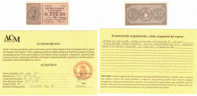 Cartamoneta. Regno d'Italia. Vittorio Emanuele III. 2 Lire. 16-11-22. Gig. BS7f.
