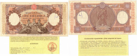 Cartamoneta. Repubblica Italiana. 10.000 Lire Regine del Mare. 23-03-1961. Gig. BI73R.