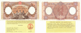 Cartamoneta. Repubblica Italiana. 10.000 Lire Regine del Mare. Dec.Min. 02-11-1961.