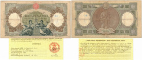 Cartamoneta. Repubblica Italiana. 5.000 Lire Regine del Mare. Dec. Min. 13-08-56.