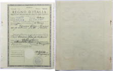 Cartamoneta. Regno d'Italia. Prestito Redimibile 1937. Da 83,39 Lire.