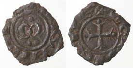 Manfredonia. Manfredi. 1263-1266. Denaro con M gotica. Mi.
