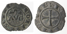 Messina o Brindisi. Federico II. 1197-1250. Denaro del 1242. Mi. 