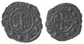 Messina. Corrado II. 1254-1258. Denaro con aquila a sinistra. Mi.