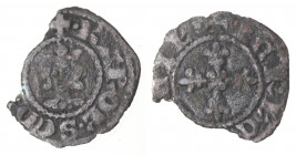 Napoli. Carlo II d'Angio. 1285-1309. Mezzo Denaro Regale. Mi.