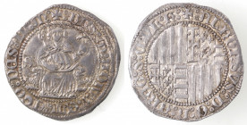 Napoli. Alfonso I d'Aragona. 1442-1458. Carlino con sigla S. Ag.