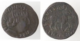 Napoli. Ferdinando I d'Aragona. 1458-1494. Cavallo con sigla A sotto la zampa. Ae.