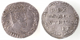 Napoli. Carlo V. 1516-1554. Carlino. Sigla R. Ag.