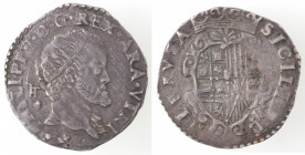 Napoli. Filippo II. 1556-1598. Tarì IAF CI. Ag.