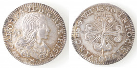 Napoli. Carlo II. 1674-1700. 8 Grana 1690. Ag.