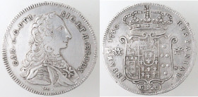 Napoli. Carlo di Borbone. 1734-1759. Piastra 1750. Ag.