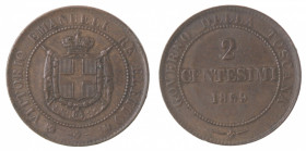 Vittorio Emanuele II. Re Eletto. 1859-1861. 2 centesimi 1859 Governo Provvisorio della Toscana. Birmingham. Ae. 