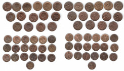 Lotti. Casa Savoia. Lotto di 34 Pezzi. 15 da 10 Centesimi Ape, date diverse, mancante il 1919, 1928, 1932 e 1936, 19 pezzi da 5 Centesimi spiga tutte ...