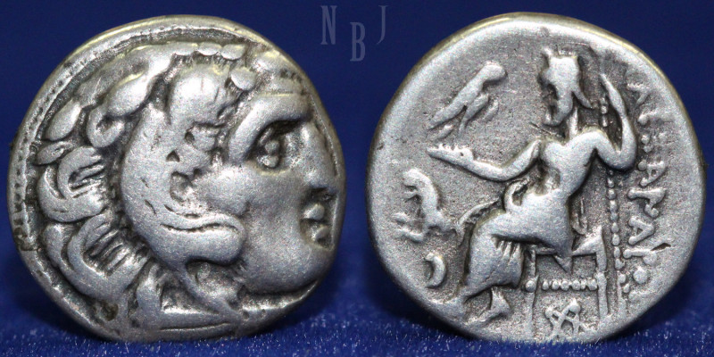 Greek: ALEXANDER III the Great, cir 301-299 BC. AR Drachm. (4.03gm, 17mm) Obvers...