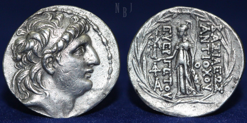 SELEUKID EMPIRE: Antiochos VII Euergetes (Sidetes). 138-129 BC. AR Tetradrachm, ...