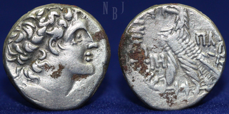 Ptolemaic Kingdom of Egypt, Ptolemy XII Neos Dionysios, AR Tetradrachm, 64-63 BC...