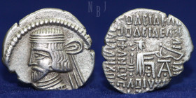 KINGS OF PARTHIA: Vologases III Drachm (105-147 AD) - Ecbatana Mint, 3.61gm, 22mm, Good F