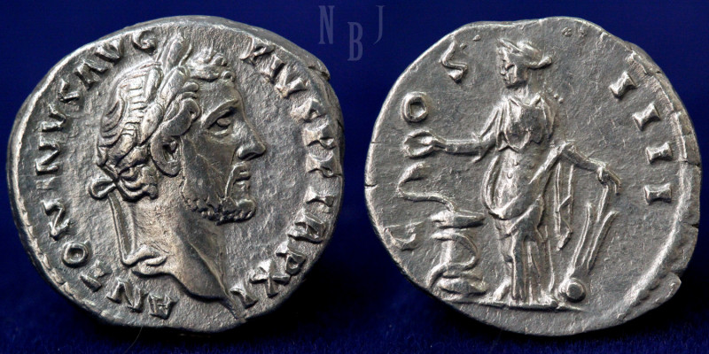ANTONINUS PIUS: AR Denarius, 147 – 148, Rome ANTONINVS AVG – PIVS P P TR P XI. L...