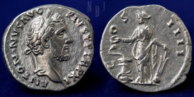 ANTONINUS PIUS AR Denarius 147-148 Rome, 19mm, 2.97gm, GOOD VF