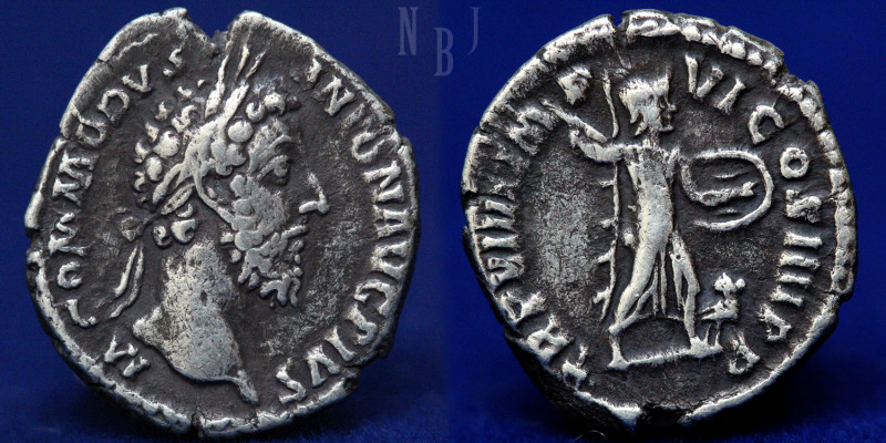 Commodus 177 - 192 AD, Silver Denarius, Minerva Silver Denarius, Rome Mint. Obve...