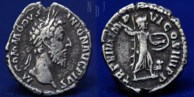 Commodus 177 - 192 AD, Silver Denarius, Minerva Silver Denarius, Rome Mint, 3.38gm, 19mm