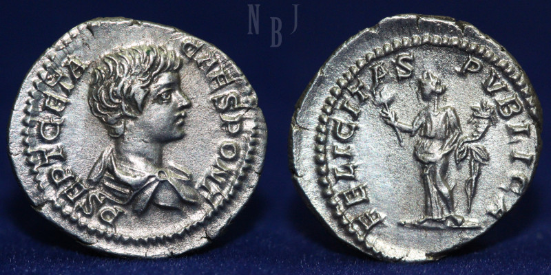 Roman Imperial Coin: The Severan Period, Geta, as Caesar. 198-200 AD. AR Denariu...