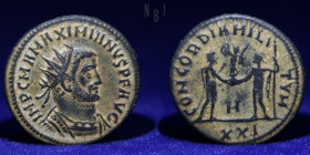 Maximianus Herculius AE Antoninianus, Antioch. AD 286-305, 3.20gm, 21mm, ABOUT EF
