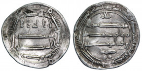 Abbasid, al-Rashid (170-193h) Dirham, al-Muhammadiya 175h, 2.71gm, VF & RR