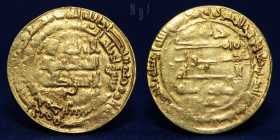 Abbasid Caliphate. al-Muqtadir. gold Dinar, Hamadan 317h, 2.43gm, Good F