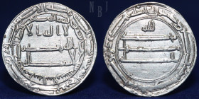 Abbasid, al-Ma’mun (194-218h), dirham, 2.92gm, 25mm, madinat al'salam, 206h, EF