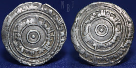 Fatimid Caliphate, al ‘Aziz Nizar, Silver ½ Dirhem, minted: muizia 3?1h, 1.28gm, 19mm, VF & RR